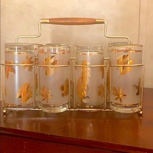 Vintage Libbey Gold Leaf Glasses